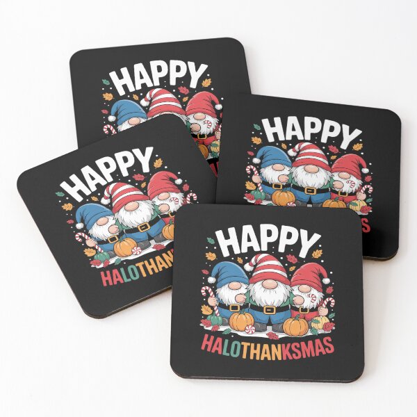 Item preview, Happy HalloThanksMas Halloween Thanksgiving Christmas Gnomes3  designed and sold by RsFilsingerArt.