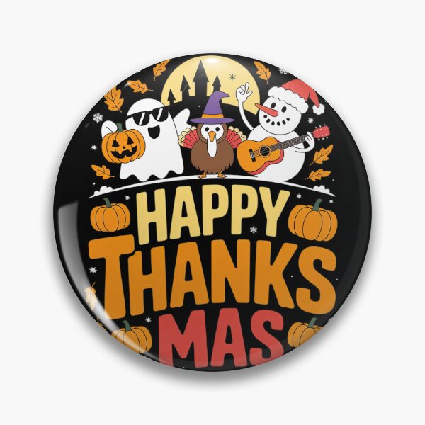 Item preview, Happy Hallothanksmas Cute Ghost Halloween Thanksgiving Xmas  designed and sold by VerseFarm.