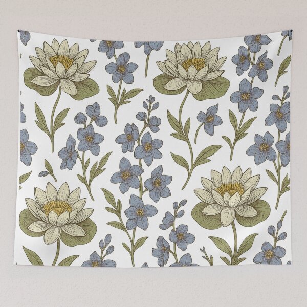 Item preview, July | Larkspur and Water lily designed and sold by vagar.