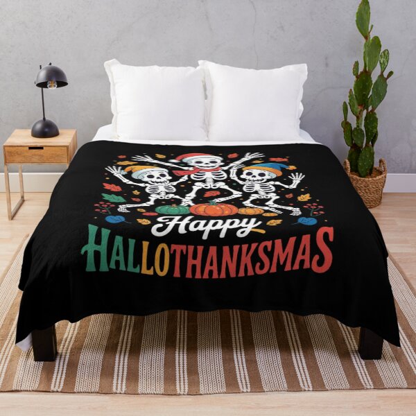 Item preview, Happy Hallothanksmas Halloween Thanksgiving Christmas designed and sold by RsFilsingerArt.