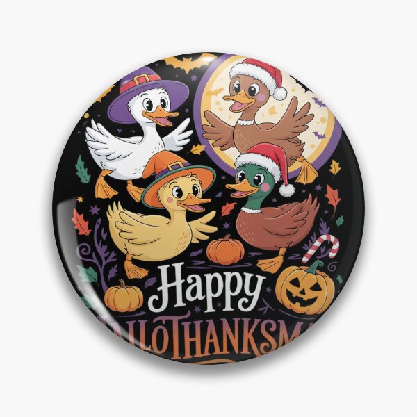 Item preview, Happy Hallothanksmas Duck Thanksgiving Halloween Christmas  designed and sold by VerseFarm.