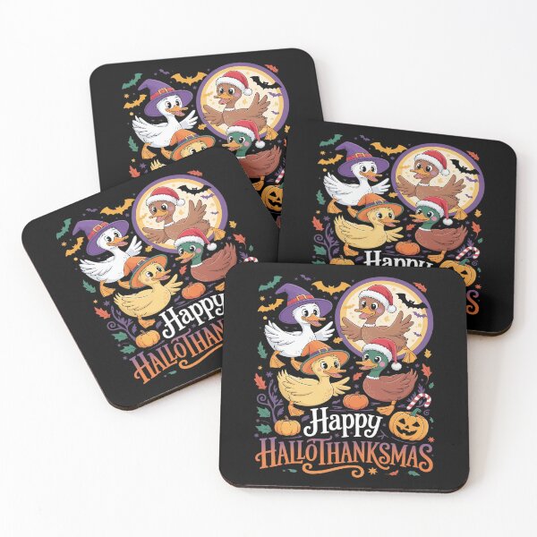 Item preview, Happy Hallothanksmas Duck Thanksgiving Halloween Christmas  designed and sold by VerseFarm.