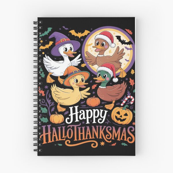 Item preview, Happy Hallothanksmas Duck Thanksgiving Halloween Christmas  designed and sold by VerseFarm.