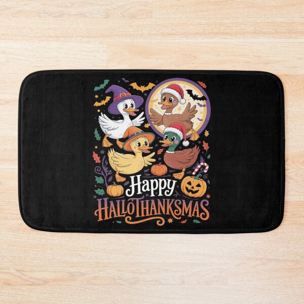 Item preview, Happy Hallothanksmas Duck Thanksgiving Halloween Christmas  designed and sold by VerseFarm.