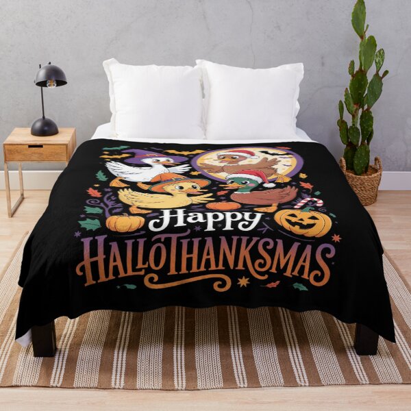 Item preview, Happy Hallothanksmas Duck Thanksgiving Halloween Christmas  designed and sold by VerseFarm.