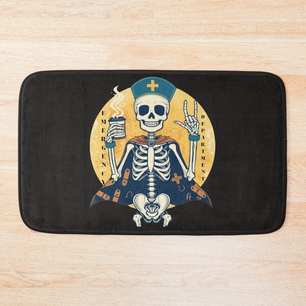 Item preview, Emergency Department Skeleton Nurse - Coffee Powered Hero designed and sold by Mr-Nurse.