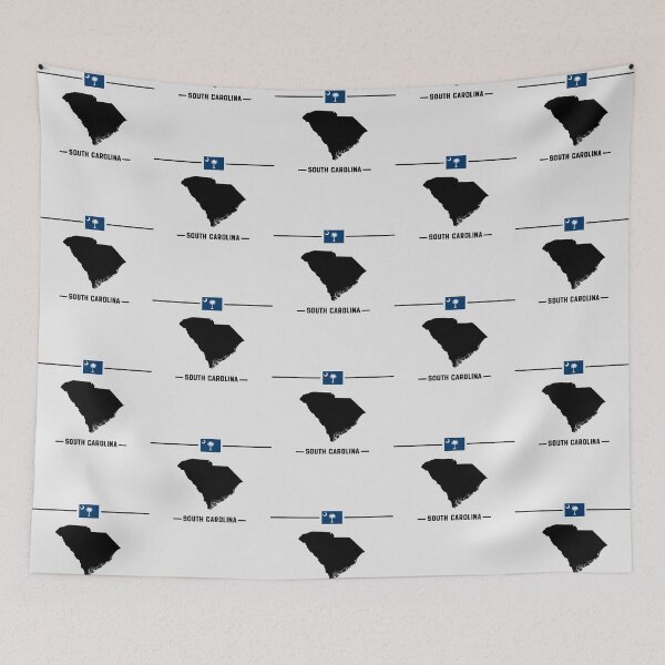 Item preview, South Carolina Pride, Classic State Map & Flag Silhouette designed and sold by mashmosh.