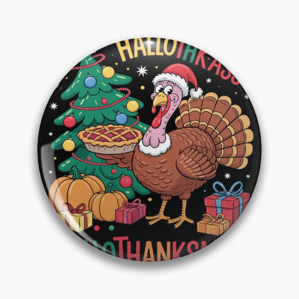 Item preview, Happy Hallothanksmas Funny Halloween Thanksgiving Christmas  designed and sold by VerseFarm.