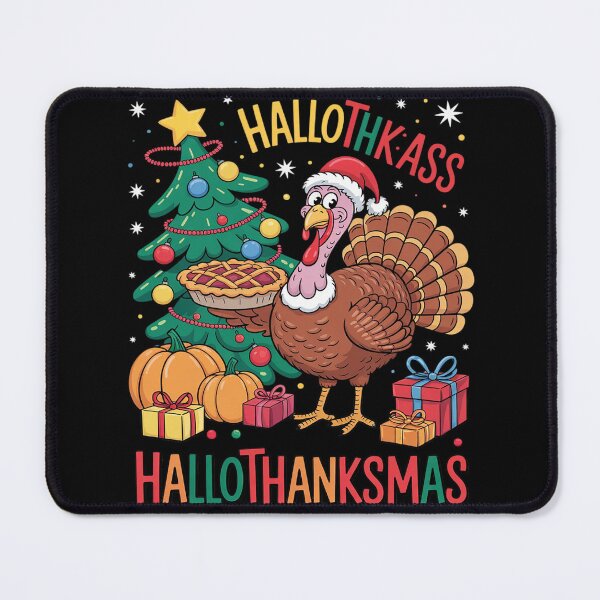 Item preview, Happy Hallothanksmas Funny Halloween Thanksgiving Christmas designed and sold by VerseFarm.