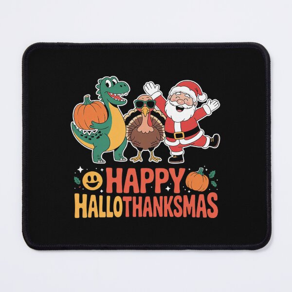 Item preview, Happy Hallothanksmas Funny Halloween Thanksgiving Christmas01 designed and sold by VerseFarm.