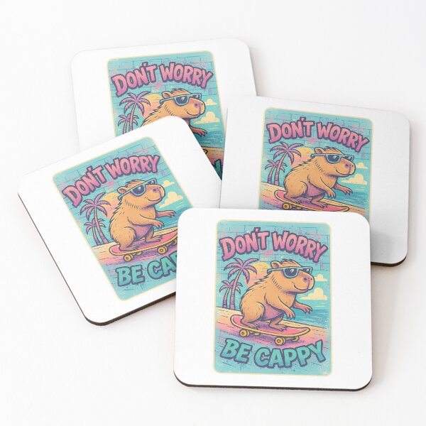 Item preview, Don't Worry Be Cappy, Cute And Motivational Quote, Cute Capybara designed and sold by graphic-genie.