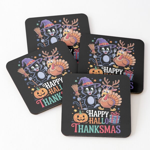 Item preview, Happy Hallothanksmas Halloween Thanksgiving Christmas03  designed and sold by RsFilsingerArt.
