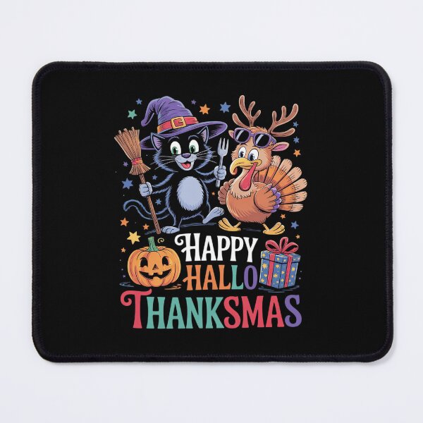 Item preview, Happy Hallothanksmas Halloween Thanksgiving Christmas03 designed and sold by RsFilsingerArt.