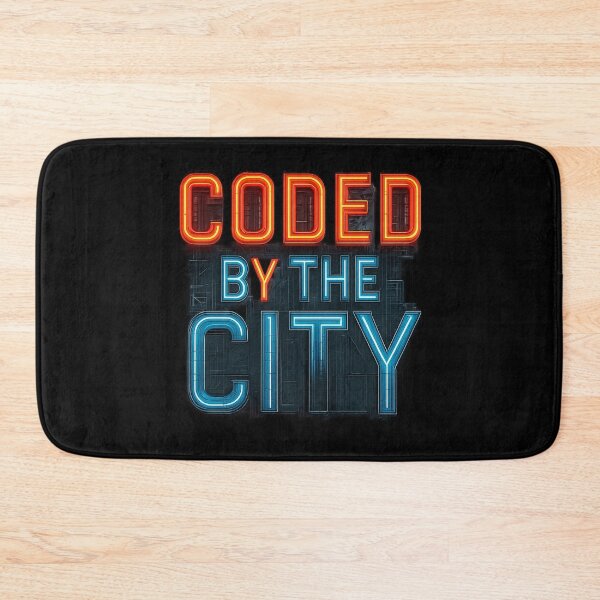 Item preview, Coded by the City - Cyber Urban Neon Typography designed and sold by MKreative Studio.