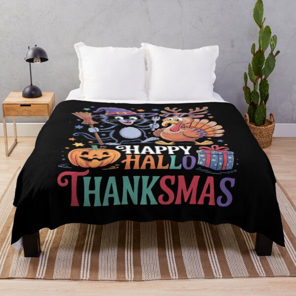 Item preview, Happy Hallothanksmas Halloween Thanksgiving Christmas03  designed and sold by RsFilsingerArt.