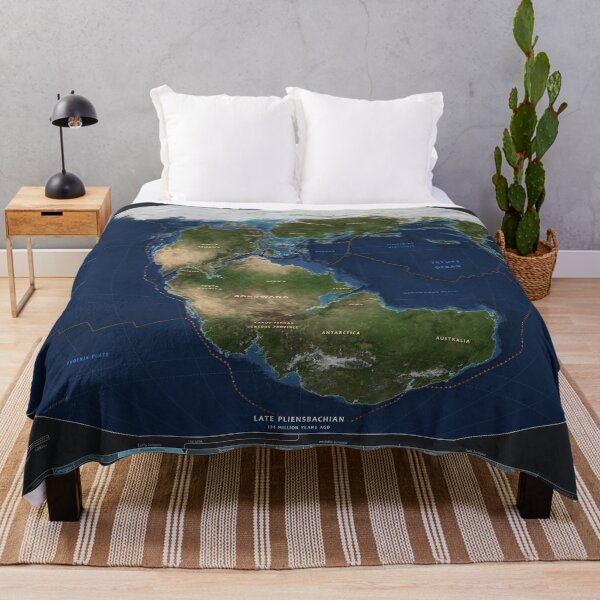 Item preview, Early Jurassic World map (Pliensbachian: 184 million years ago) designed and sold by CarlAugustW.