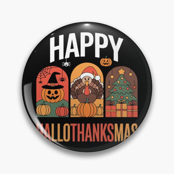 Item preview, Happy HalloThanksMas Funny Halloween Thanksgiving Christmas1  designed and sold by VerseFarm.