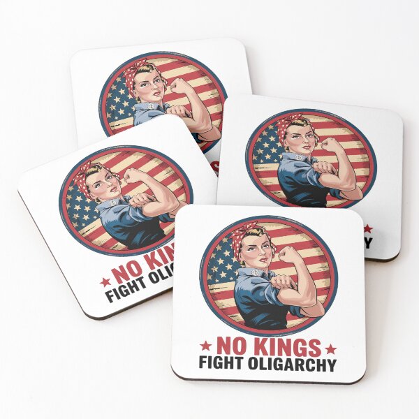 Item preview, No Kings Fight Oligarchy America Flag designed and sold by MeowtivationP.