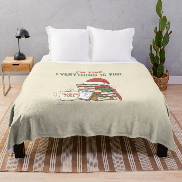 Item preview, I’m Fine Everything Is Fine Teacher Christmas T-Shirt & Sticker – Funny Holiday Teacher Stress Humor Design designed and sold by ZyxDes.