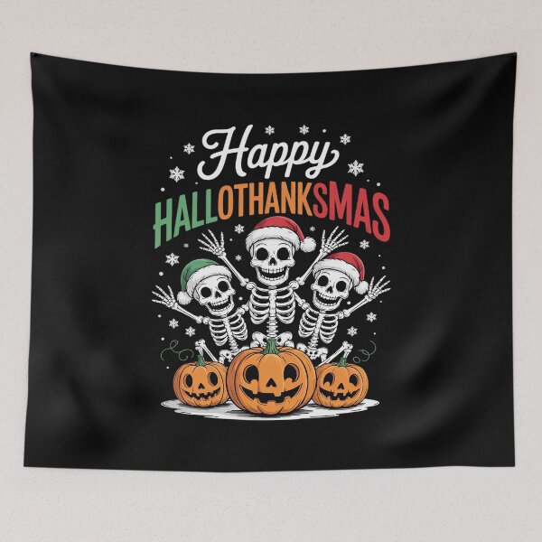 Item preview, Happy Hallothanksmas Halloween Thanksgiving Christmas05  designed and sold by RsFilsingerArt.