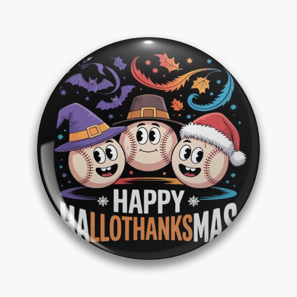Item preview, Happy Hallothanksmas Funny Halloween Thanksgiving Christmas3  designed and sold by VerseFarm.