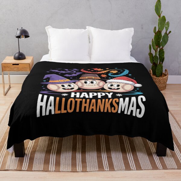 Item preview, Happy Hallothanksmas Funny Halloween Thanksgiving Christmas3 designed and sold by VerseFarm.