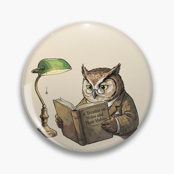 Item preview, Scholarly Dark Academia: Late Night Library Owl designed and sold by bapupa.