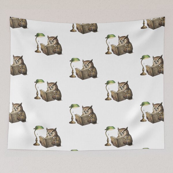 Item preview, Scholarly Dark Academia: Late Night Library Owl designed and sold by bapupa.