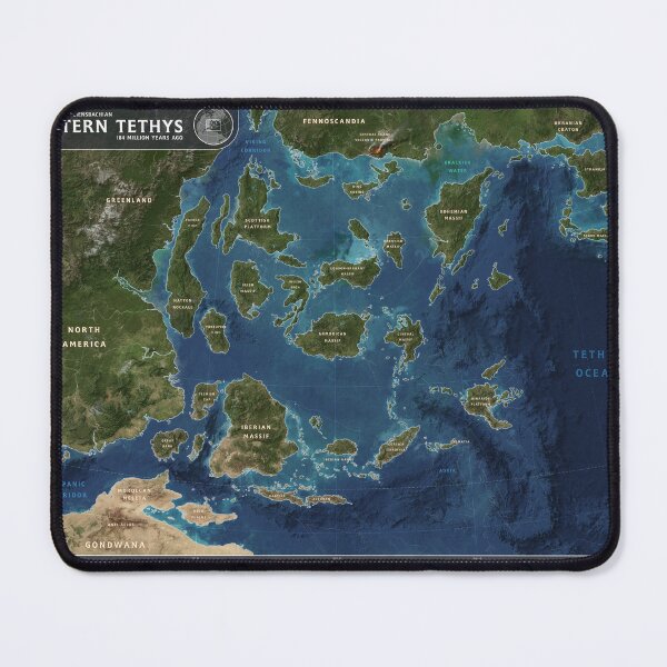 Item preview, Early Jurassic map - Western Tethys / Europe (Pliensbachian, 184 MYA) designed and sold by CarlAugustW.