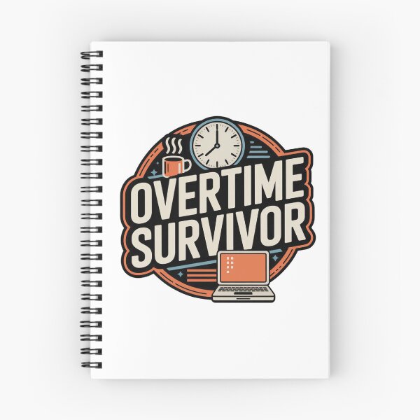 Item preview, Overtime Survivor – Funny Work Humor designed and sold by VividTrails.