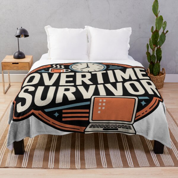 Item preview, Overtime Survivor – Funny Work Humor designed and sold by VividTrails.