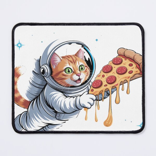 Item preview, space cat pizza designed and sold by Krzepcia.