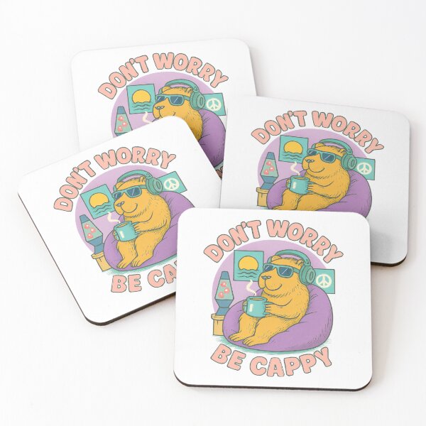 Item preview, Don't Worry Be Cappy, Cute And Motivational Quote, Cute Capybara designed and sold by graphic-genie.