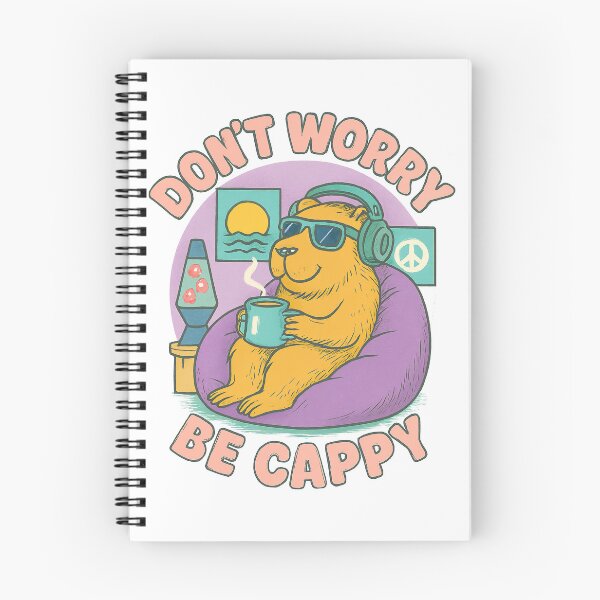 Item preview, Don't Worry Be Cappy, Cute And Motivational Quote, Cute Capybara designed and sold by graphic-genie.