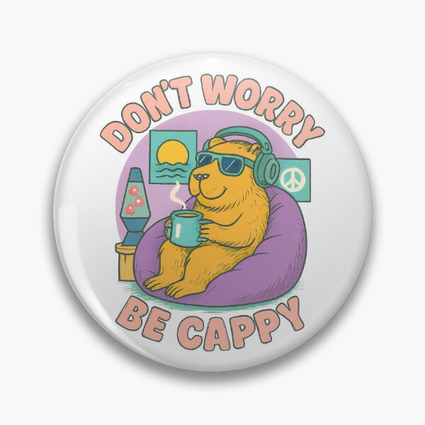 Item preview, Don't Worry Be Cappy, Cute And Motivational Quote, Cute Capybara designed and sold by graphic-genie.
