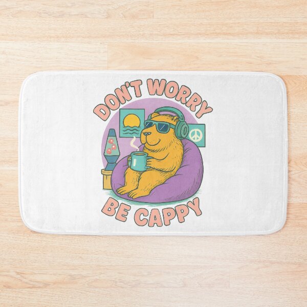 Item preview, Don't Worry Be Cappy, Cute And Motivational Quote, Cute Capybara designed and sold by graphic-genie.