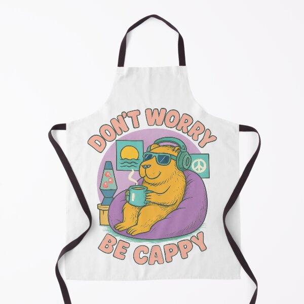Item preview, Don't Worry Be Cappy, Cute And Motivational Quote, Cute Capybara designed and sold by graphic-genie.