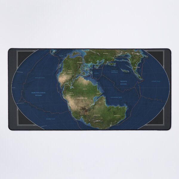 Item preview, Early Jurassic World map (Toarcian: 183 million years ago) designed and sold by CarlAugustW.