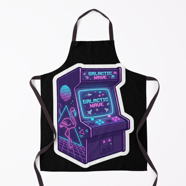 Item preview, Retro Arcade Cabinet "Galactic Wave" | Neon Flamingo Vaporwave Aesthetic designed and sold by DigitalVibes Art, CreatorSpace, PixelMood. By AngryFish.Art..