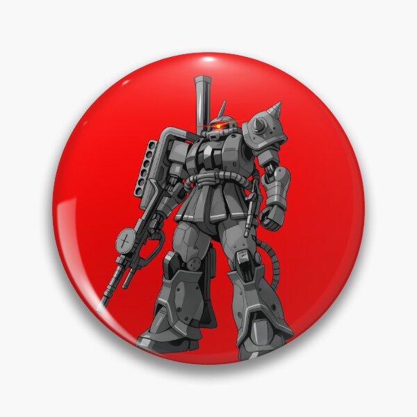 Item preview, black white illustration zaku mecha char aznable GUNDAM RED COMET vector art designed and sold by sabartgunpla.