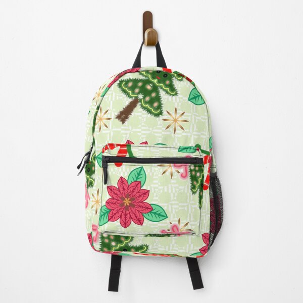 Item preview, Cute Christmas Poinsettia Trees & Candy Canes Pattern designed and sold by HopeAndHustle.