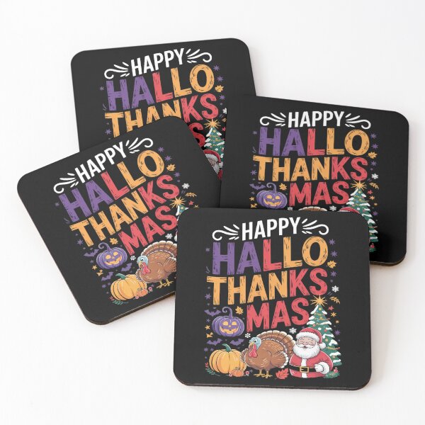 Item preview, Happy Hallothanksmas Halloween Thanksgiving Christmas123  designed and sold by RsFilsingerArt.