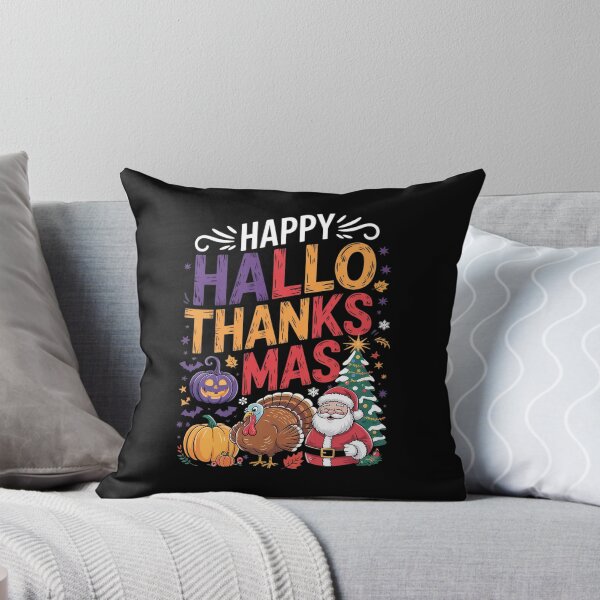 Item preview, Happy Hallothanksmas Halloween Thanksgiving Christmas123  designed and sold by RsFilsingerArt.