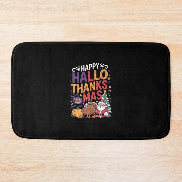 Item preview, Happy Hallothanksmas Halloween Thanksgiving Christmas123  designed and sold by RsFilsingerArt.