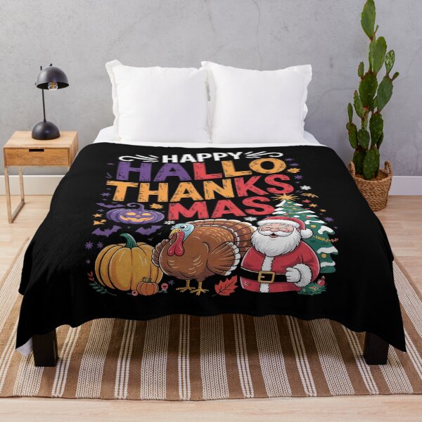 Item preview, Happy Hallothanksmas Halloween Thanksgiving Christmas123 designed and sold by RsFilsingerArt.