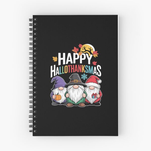 Item preview, Happy Hallothanksmas Halloween Thanksgiving Gnomes Christmas  designed and sold by RsFilsingerArt.