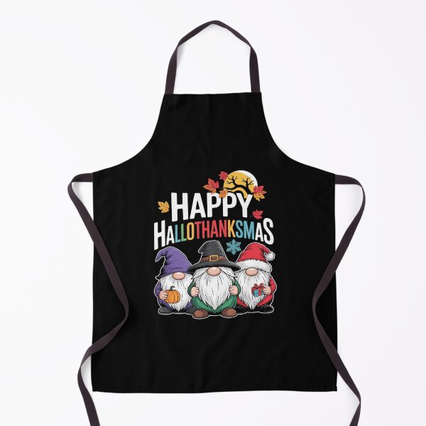 Item preview, Happy Hallothanksmas Halloween Thanksgiving Gnomes Christmas  designed and sold by RsFilsingerArt.