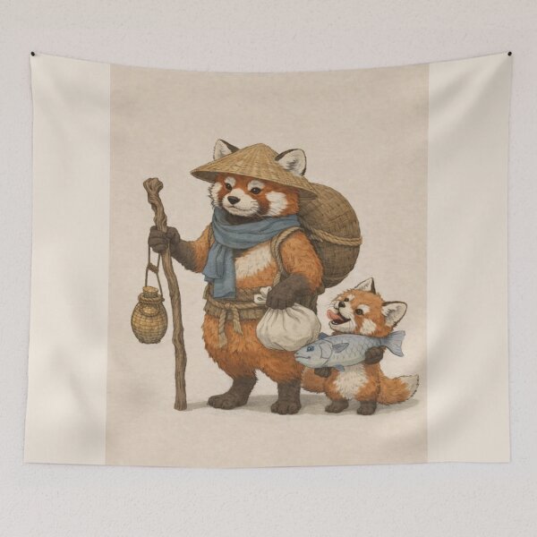 Item preview, Traveling Red Fox with Playful Cub designed and sold by Maverickystore.