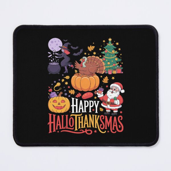 Item preview, Happy Hallothanksmas Halloween Thanksgiving Merry Christmas1 designed and sold by RsFilsingerArt.