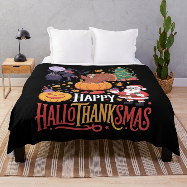 Item preview, Happy Hallothanksmas Halloween Thanksgiving Merry Christmas1 designed and sold by RsFilsingerArt.